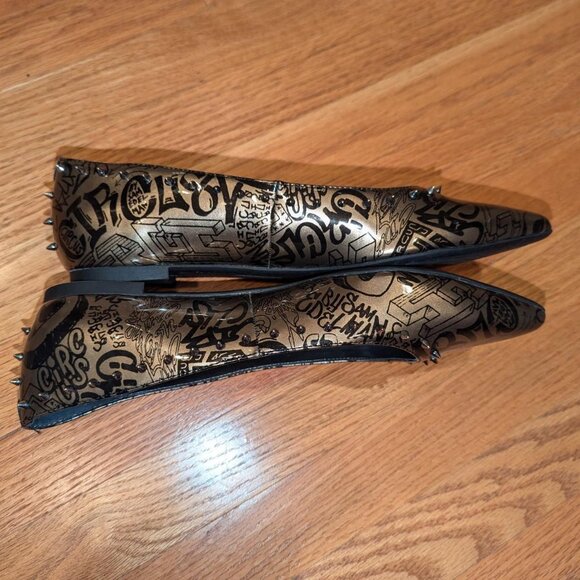 Circus by Sam Edelman Gold and Black Flats with Pointed Toe - Picture 3 of 4